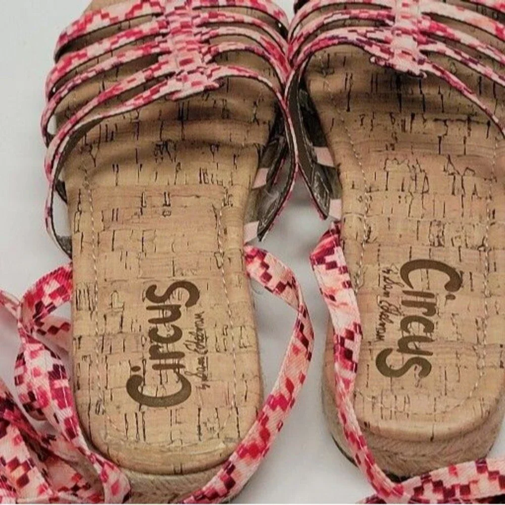 Circus By Sam Edelman Ariel Gladiator Espadrille Fabric Sandals 8.5 M